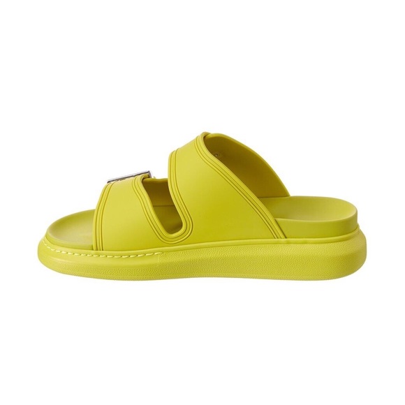 ALEXANDRA MCQUEEN Hybrid Platform Slides in Lime - Picture 2 of 13